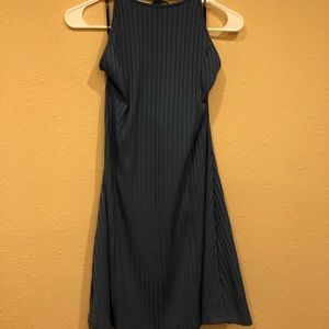 Blue halter top dress